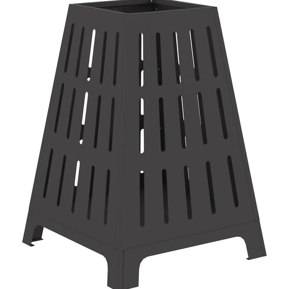 vidaXL Chimeneas-Hoguera Negro 50 x 50 x 70 cm Acero