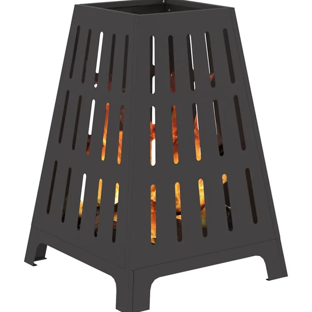 vidaXL Chimeneas-Hoguera Negro 50 x 50 x 70 cm Acero