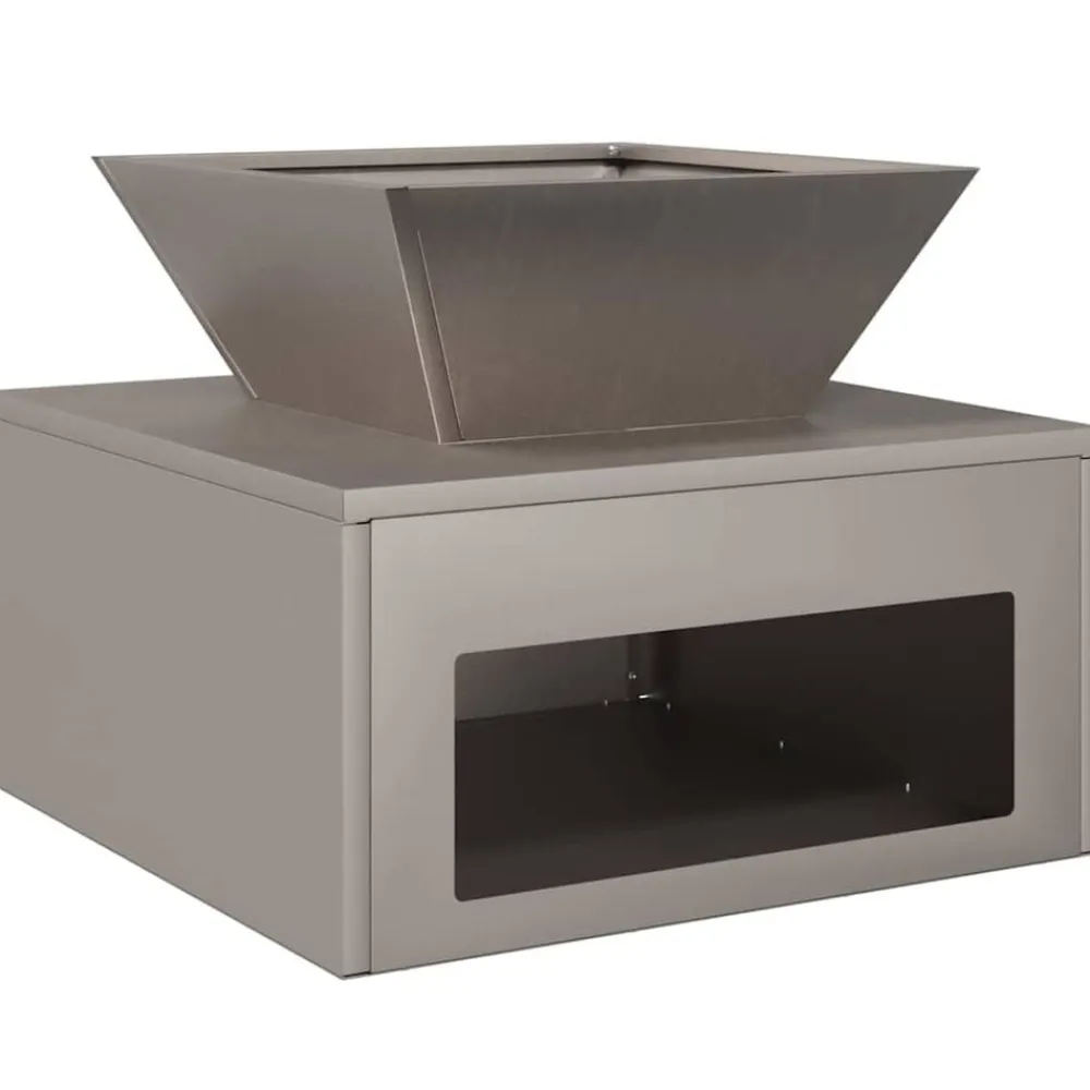 vidaXL Chimeneas-Hoguera Oxidado 50 x 50 x 40 cm Acero autopatinable