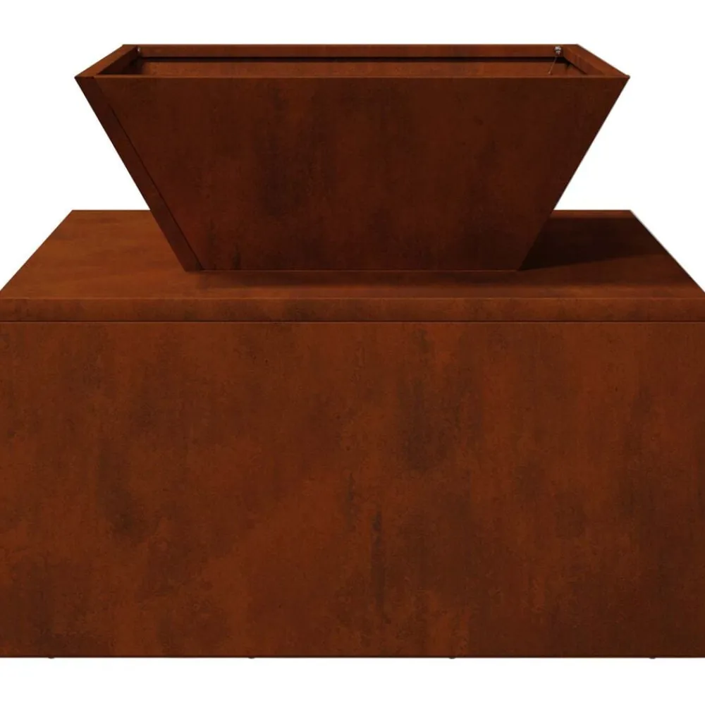 vidaXL Chimeneas-Hoguera Oxidado 50 x 50 x 40 cm Acero autopatinable