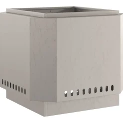 vidaXL Chimeneas-Hoguera Sin Humo Marrón 58 x 58 x 51 cm Acero autopatinable
