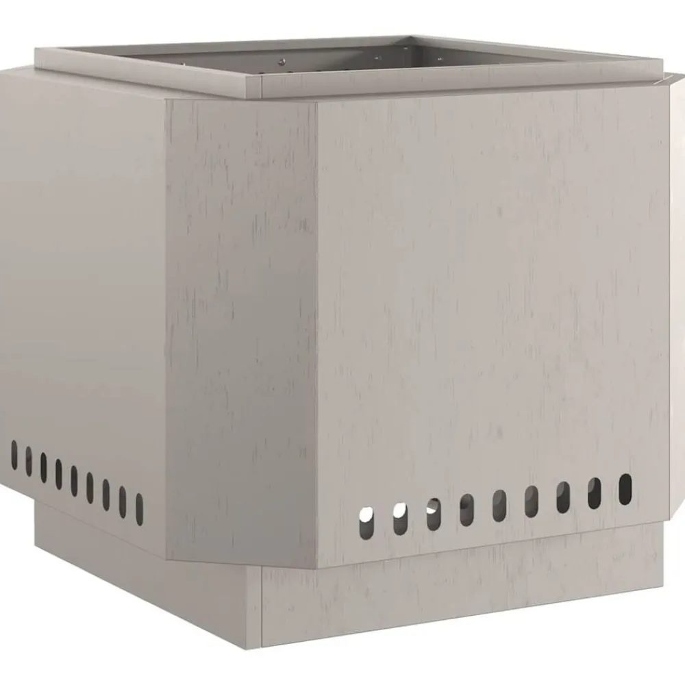vidaXL Chimeneas-Hoguera Sin Humo Marrón 58 x 58 x 51 cm Acero autopatinable