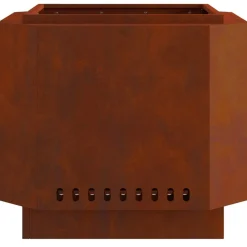 vidaXL Chimeneas-Hoguera Sin Humo Marrón 58 x 58 x 51 cm Acero autopatinable