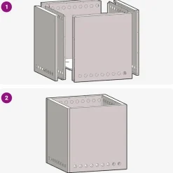 vidaXL Hoguera Sin Humo Marrón 48 x 48 x 50 cm Acero autopatinable Acero oxidado/marrón Online
