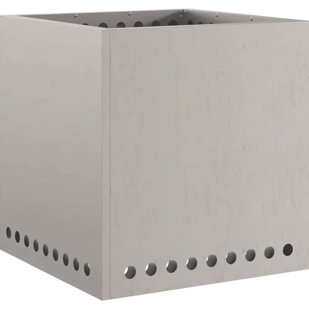 vidaXL Hoguera Sin Humo Marrón 48 x 48 x 50 cm Acero autopatinable Acero oxidado/marrón Online