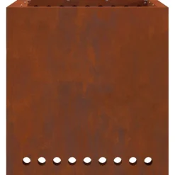 vidaXL Hoguera Sin Humo Marrón 48 x 48 x 50 cm Acero autopatinable Acero oxidado/marrón Online