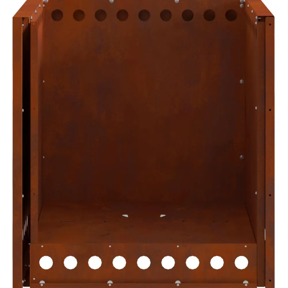 vidaXL Hoguera Sin Humo Marrón 48 x 48 x 50 cm Acero autopatinable Acero oxidado/marrón Online