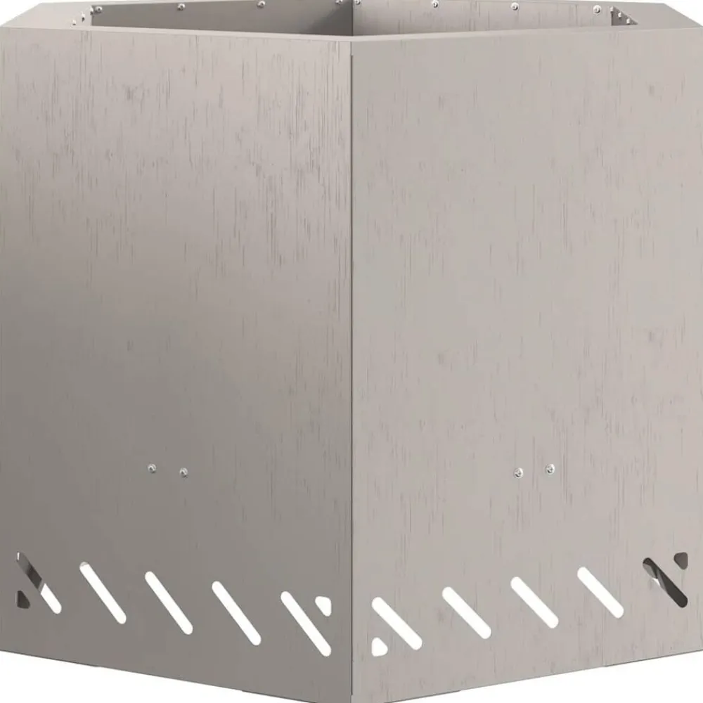 vidaXL Chimeneas-Hoguera Sin Humo Marrón 58 x 58 x 51 cm Acero autopatinable