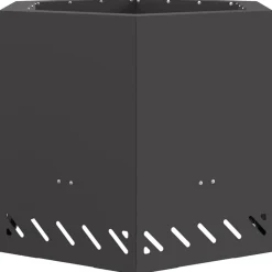 vidaXL Chimeneas-Hoguera Sin Humo Negro 58 x 58 x 51 cm Acero