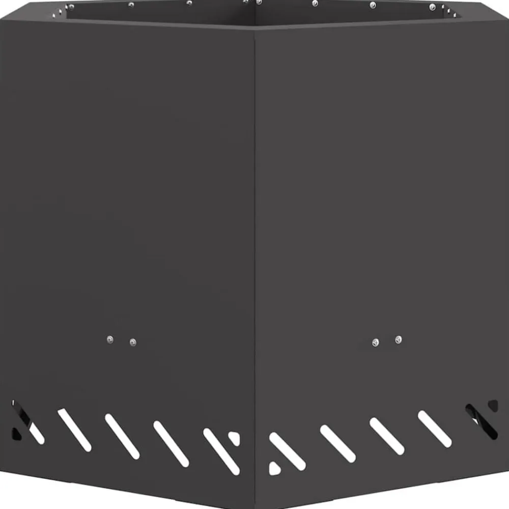 vidaXL Chimeneas-Hoguera Sin Humo Negro 58 x 58 x 51 cm Acero