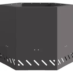 vidaXL Chimeneas-Hoguera Sin Humo Negro 58 x 58 x 51 cm Acero
