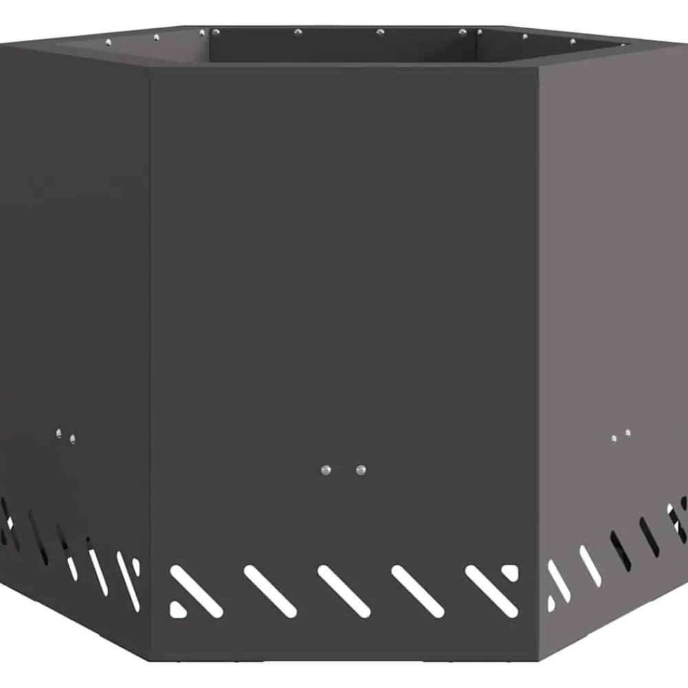 vidaXL Chimeneas-Hoguera Sin Humo Negro 58 x 58 x 51 cm Acero