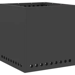 vidaXL Chimeneas-Hoguera Sin Humo Negro 48 x 48 x 50 cm Acero