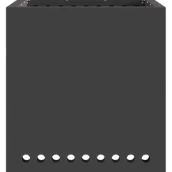 vidaXL Chimeneas-Hoguera Sin Humo Negro 48 x 48 x 50 cm Acero