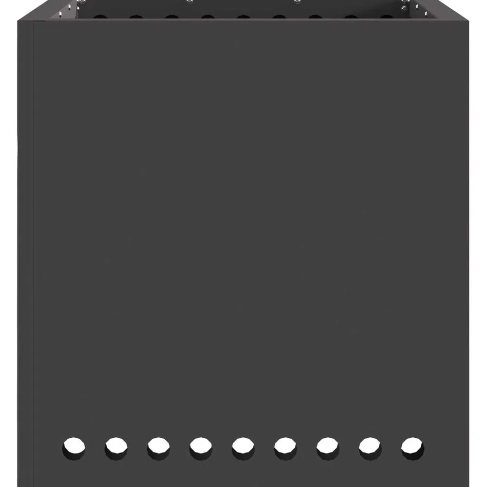 vidaXL Chimeneas-Hoguera Sin Humo Negro 48 x 48 x 50 cm Acero