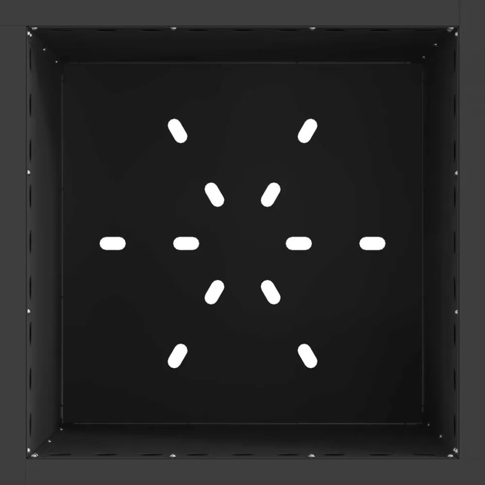 vidaXL Chimeneas-Hoguera Sin Humo Negro 48 x 48 x 50 cm Acero