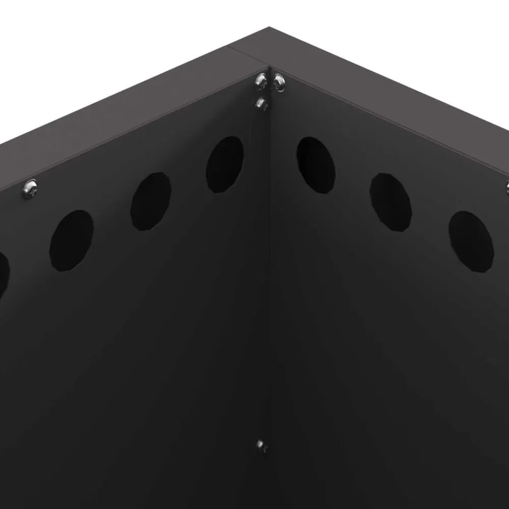 vidaXL Chimeneas-Hoguera Sin Humo Negro 48 x 48 x 50 cm Acero
