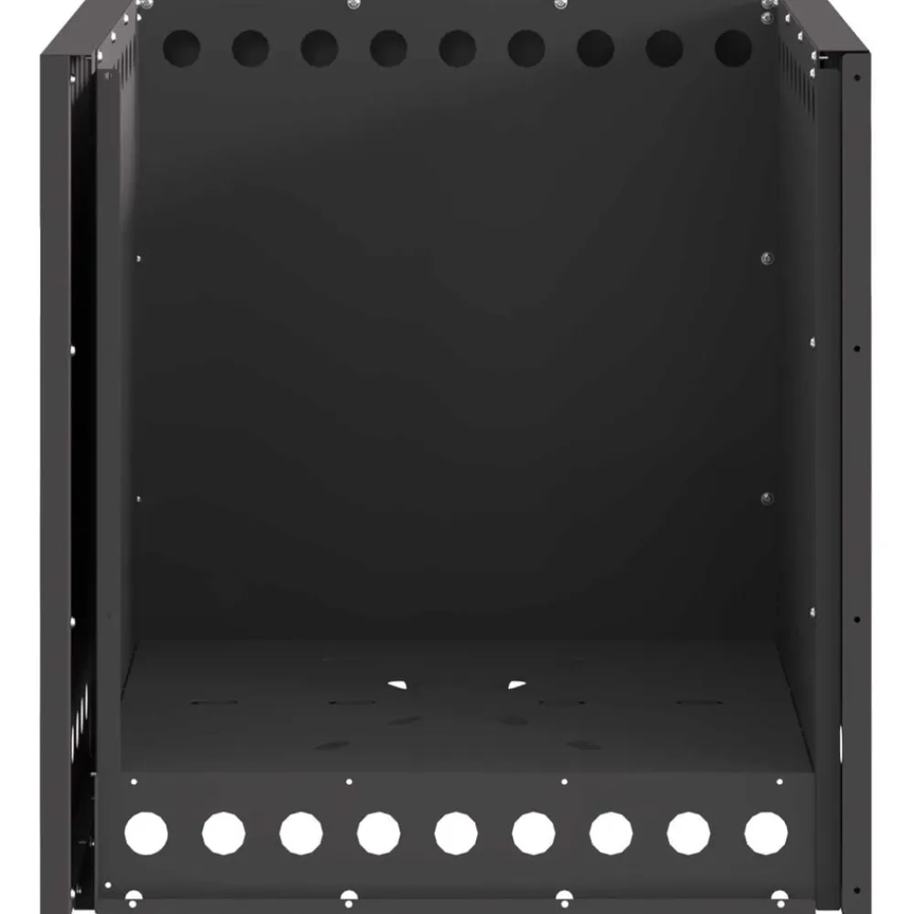 vidaXL Chimeneas-Hoguera Sin Humo Negro 48 x 48 x 50 cm Acero