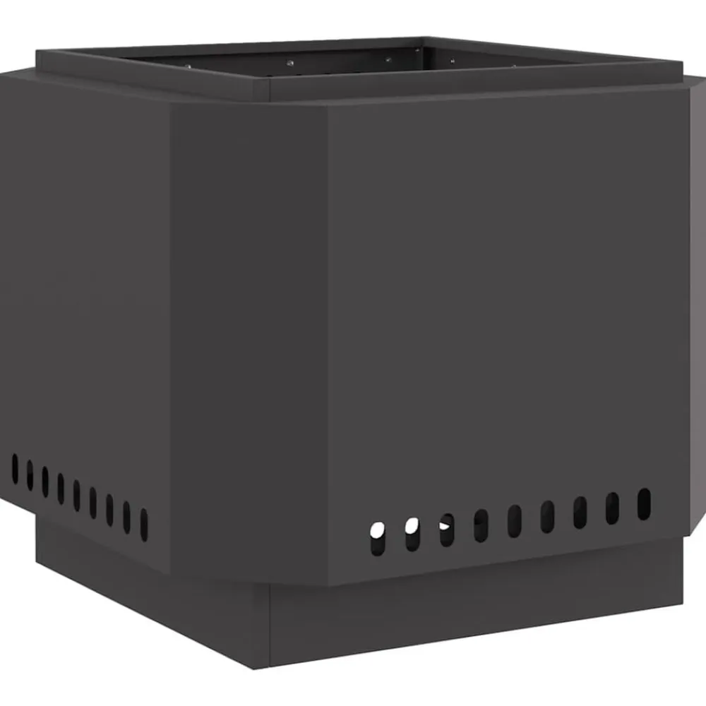 vidaXL Chimeneas-Hoguera Sin Humo Negro 58 x 58 x 51 cm Acero laminado en frío