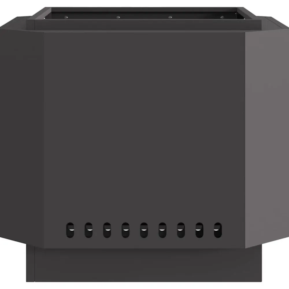 vidaXL Chimeneas-Hoguera Sin Humo Negro 58 x 58 x 51 cm Acero laminado en frío