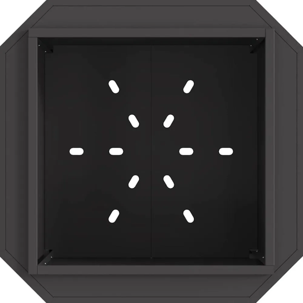 vidaXL Chimeneas-Hoguera Sin Humo Negro 58 x 58 x 51 cm Acero laminado en frío