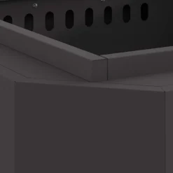 vidaXL Chimeneas-Hoguera Sin Humo Negro 58 x 58 x 51 cm Acero laminado en frío
