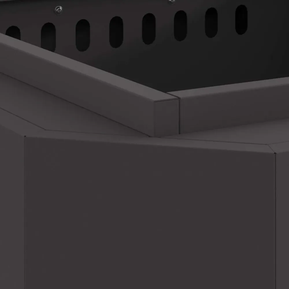 vidaXL Chimeneas-Hoguera Sin Humo Negro 58 x 58 x 51 cm Acero laminado en frío