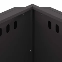 vidaXL Chimeneas-Hoguera Sin Humo Negro 58 x 58 x 51 cm Acero laminado en frío