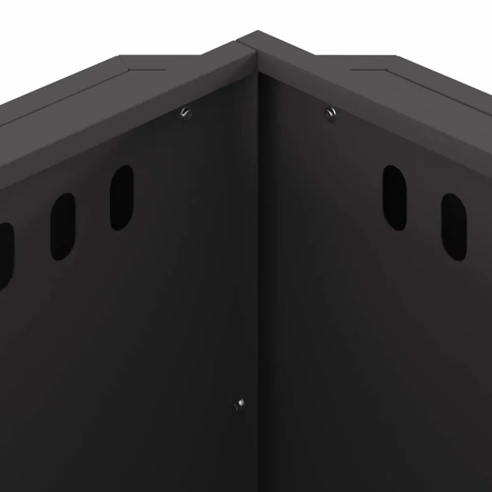 vidaXL Chimeneas-Hoguera Sin Humo Negro 58 x 58 x 51 cm Acero laminado en frío