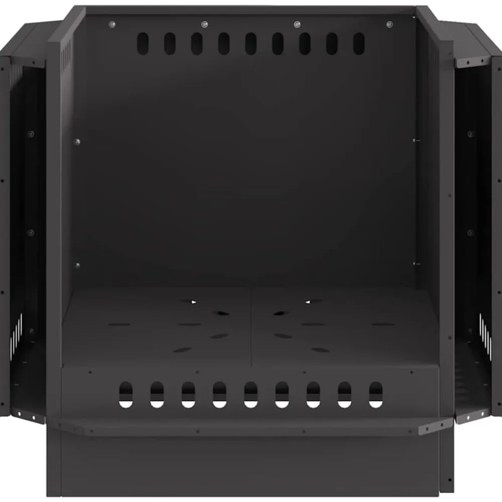 vidaXL Chimeneas-Hoguera Sin Humo Negro 58 x 58 x 51 cm Acero laminado en frío