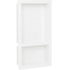 vidaXL Hornacina de ducha 2 compartimentos blanco brillo 41x51x10 cm Best