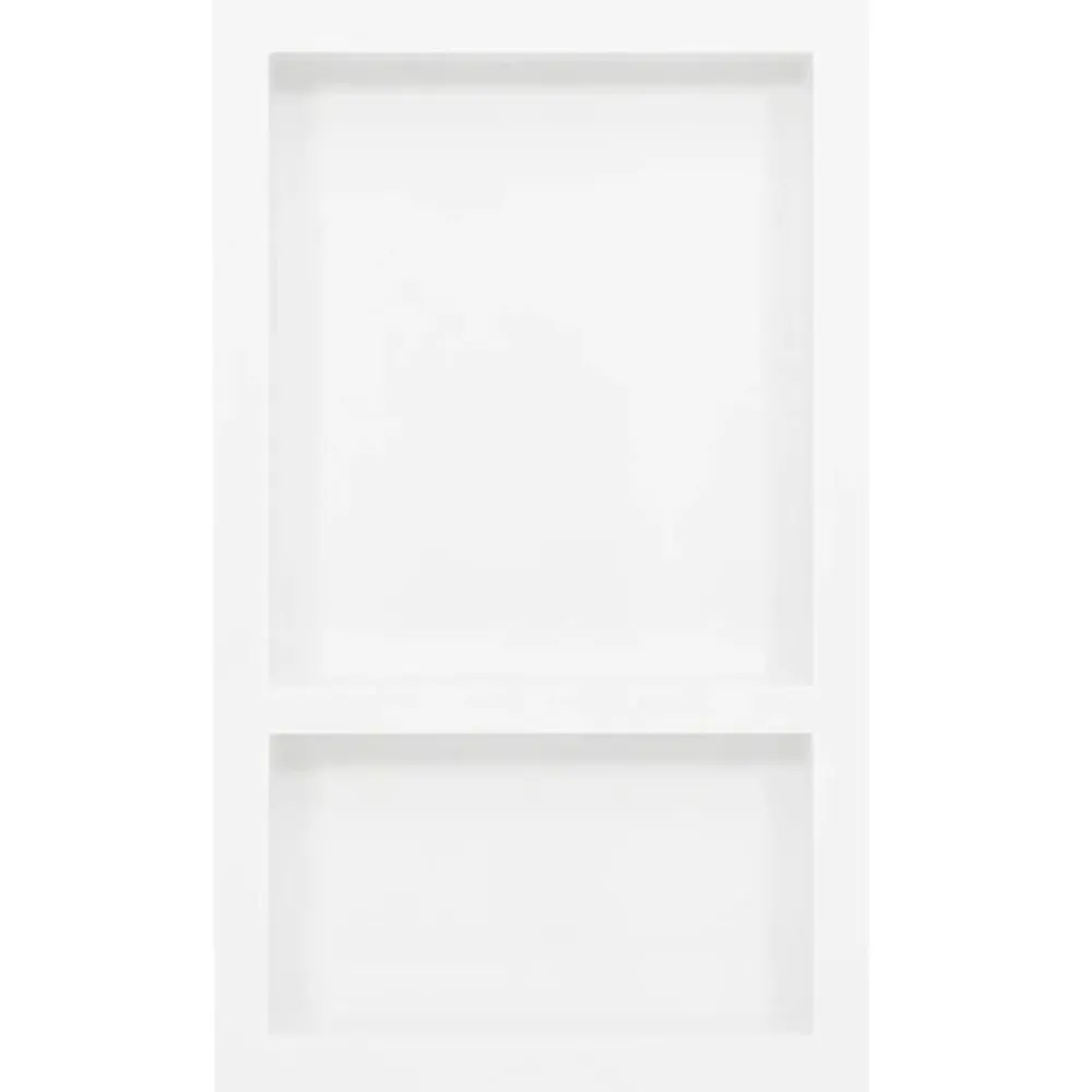vidaXL Hornacina de ducha 2 compartimentos blanco brillo 41x51x10 cm Best