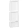 vidaXL Fontanería-Hornacina de ducha 3 compartimentos blanco brillo 41x99x9 cm