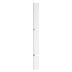 vidaXL Fontanería-Hornacina de ducha 3 compartimentos blanco brillo 41x99x9 cm