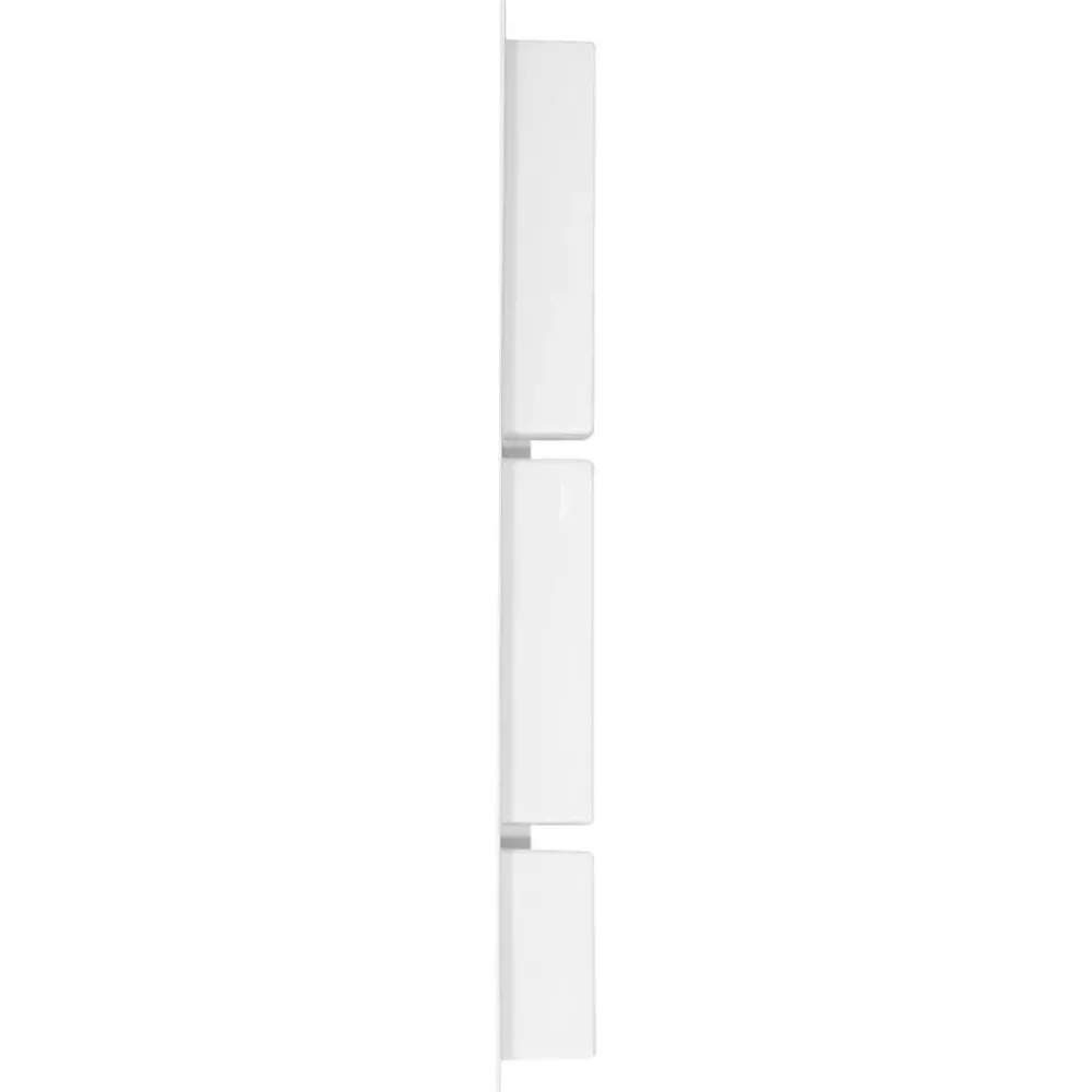 vidaXL Fontanería-Hornacina de ducha 3 compartimentos blanco brillo 41x99x9 cm