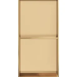 vidaXL Fontanería-Hornacina ducha acero inoxidable dorado cepillado 32x62x9 cm