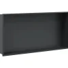 vidaXL Fontanería-Hornacina ducha acero inoxidable negro mate 62x32x9 cm