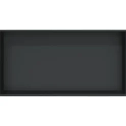 vidaXL Fontanería-Hornacina ducha acero inoxidable negro mate 62x32x9 cm