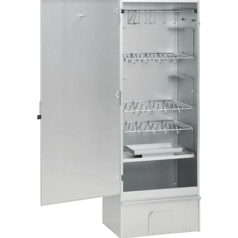 vidaXL Horno ahumador astillas madera acero galvanizado 44,5x29x110 cm