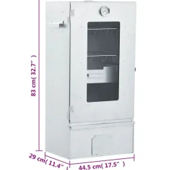 vidaXL Cocina Y Comedor-Horno ahumador barbacoa 1 kg de virutas de madera 44,5x29x83 cm