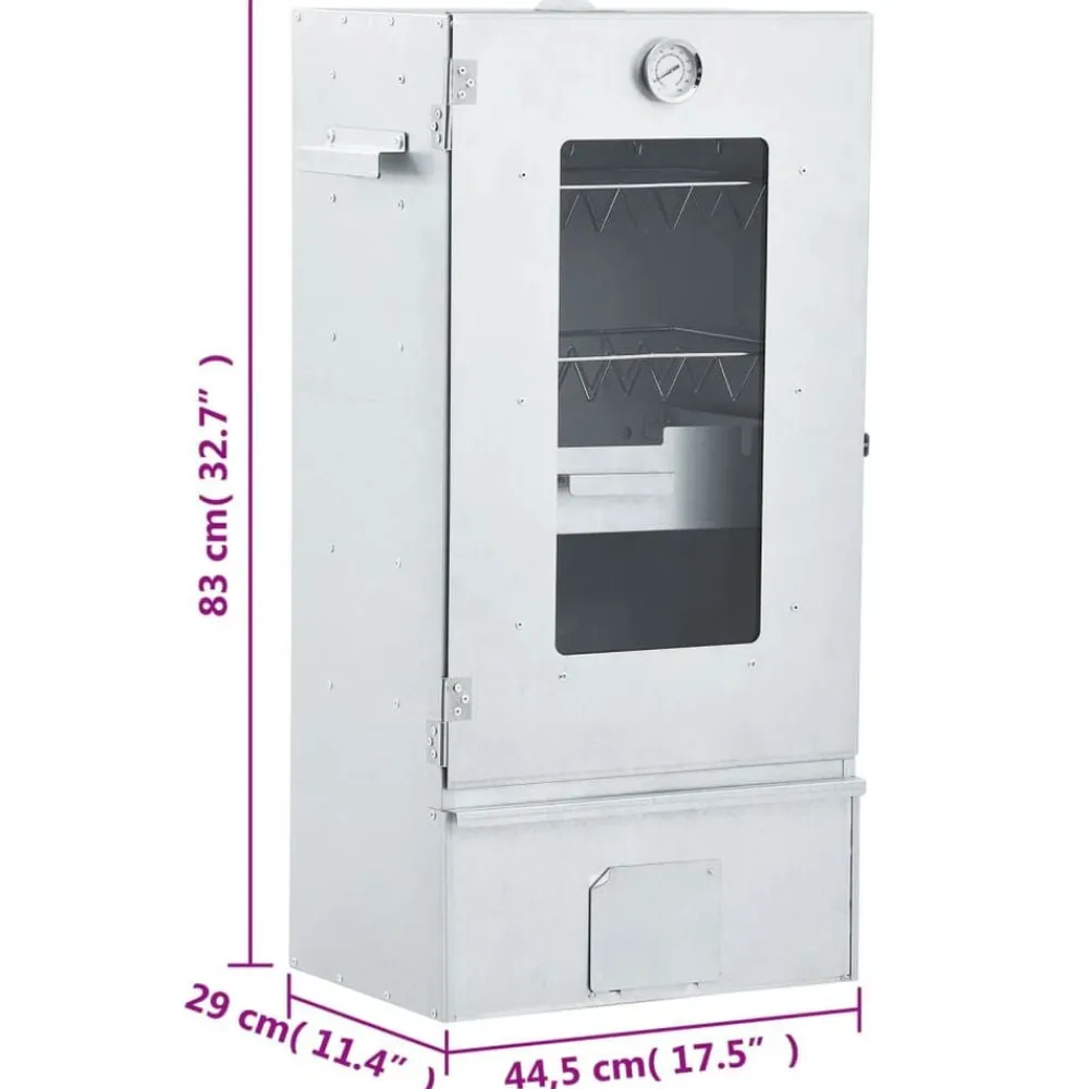 vidaXL Cocina Y Comedor-Horno ahumador barbacoa 1 kg de virutas de madera 44,5x29x83 cm