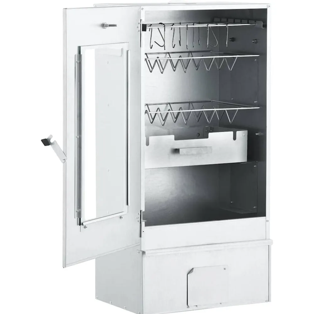 vidaXL Cocina Y Comedor-Horno ahumador barbacoa 1 kg de virutas de madera 44,5x29x83 cm