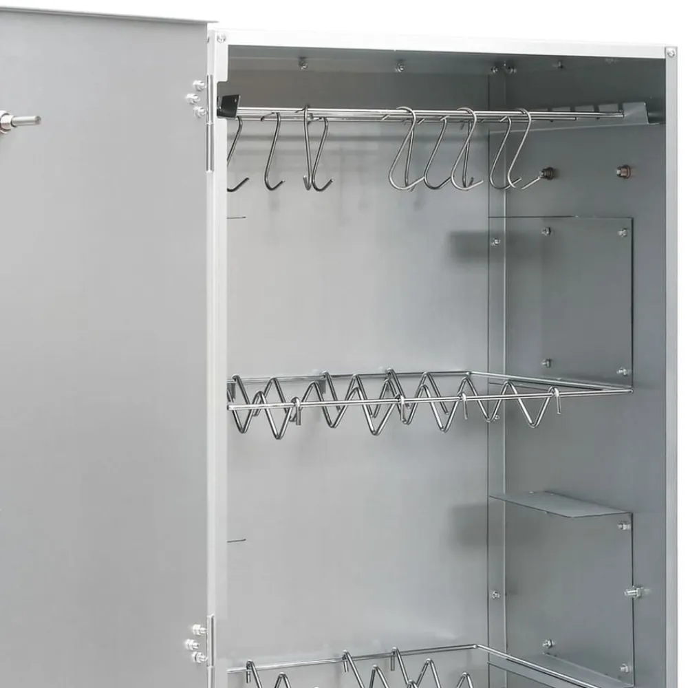 vidaXL Horno ahumador de BBQ con generador humo frío acero galvanizado Best