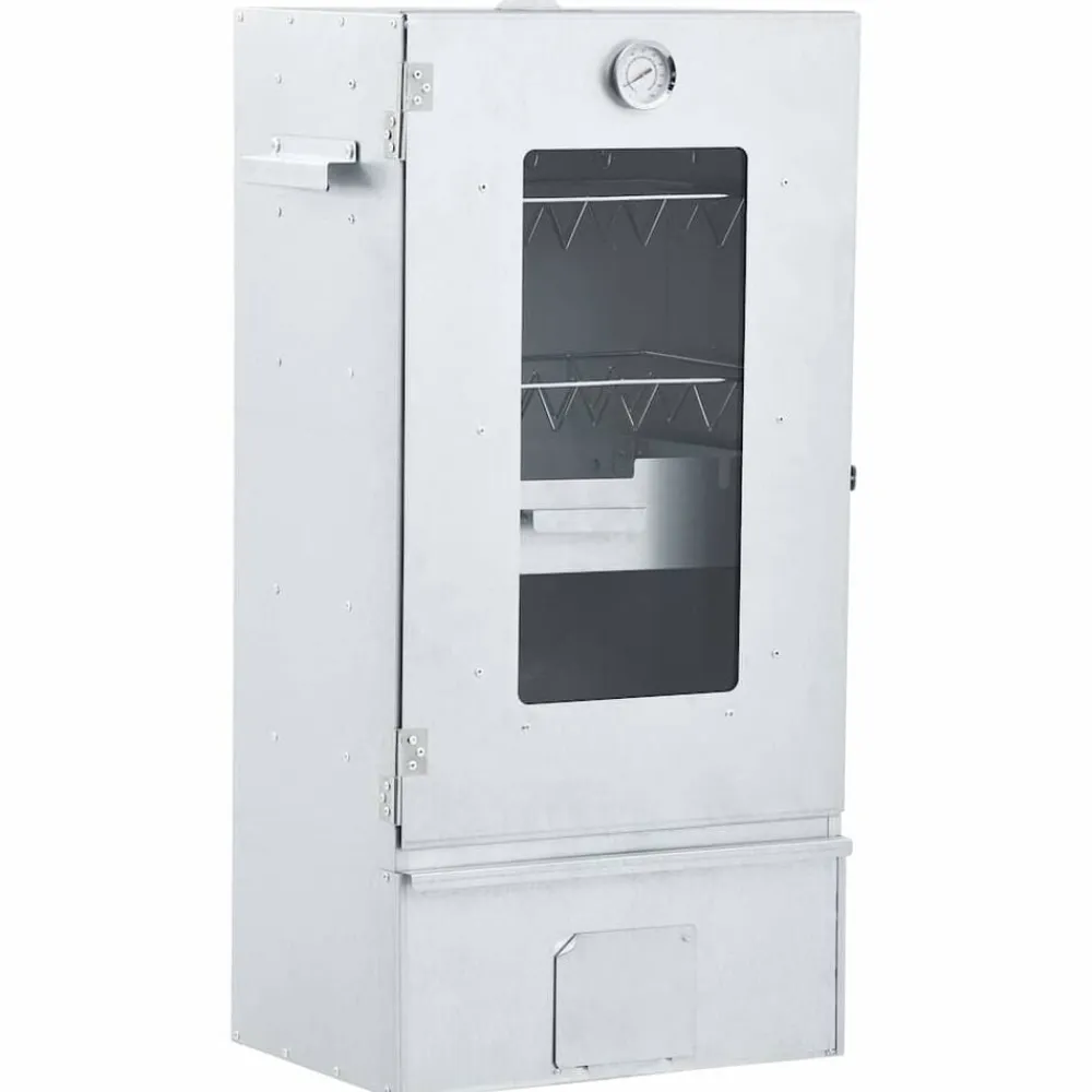 vidaXL Horno ahumador de BBQ con generador humo frío acero galvanizado Online
