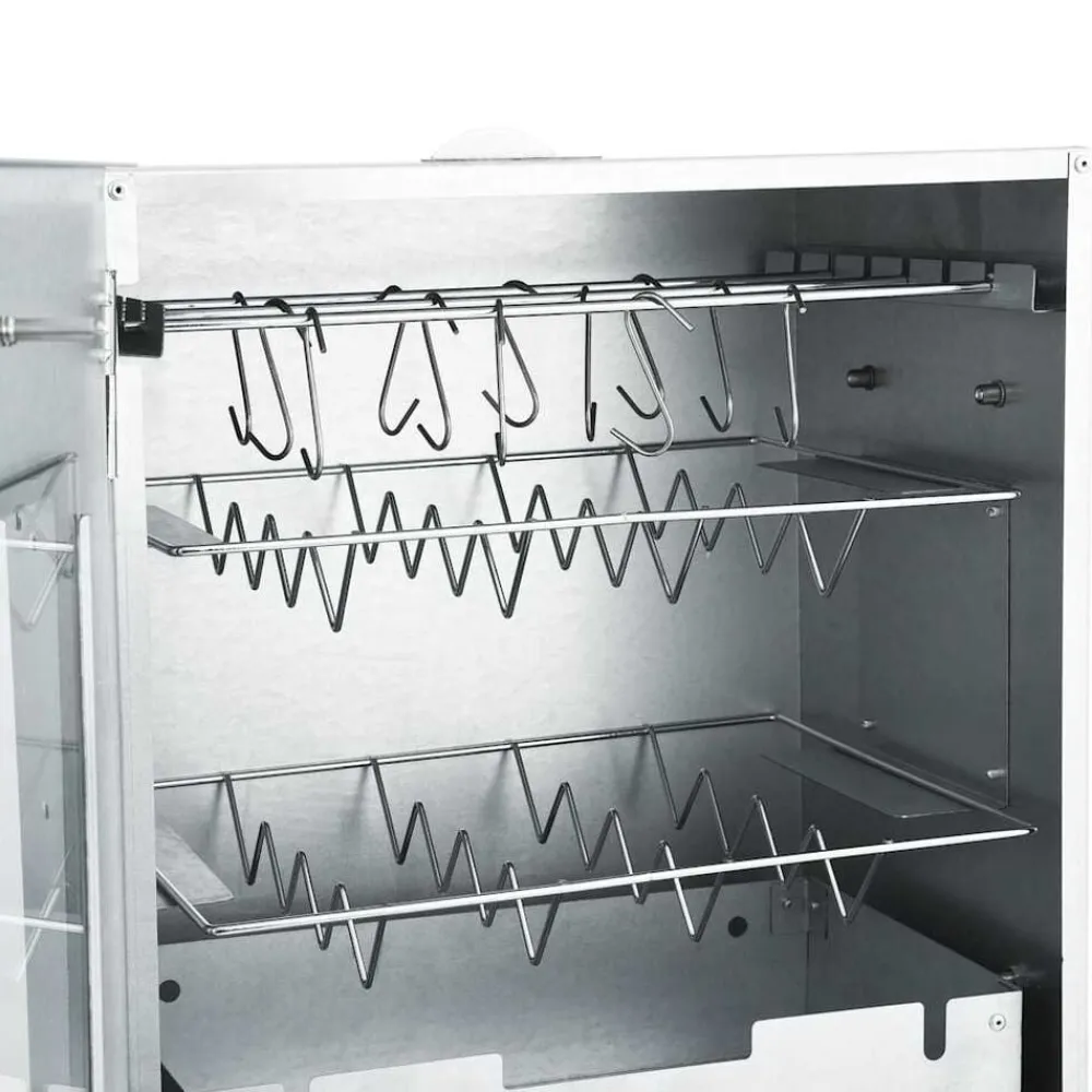 vidaXL Horno ahumador de BBQ con generador humo frío acero galvanizado Online