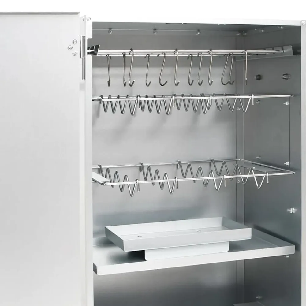 vidaXL Horno ahumador de BBQ con generador humo frío acero galvanizado