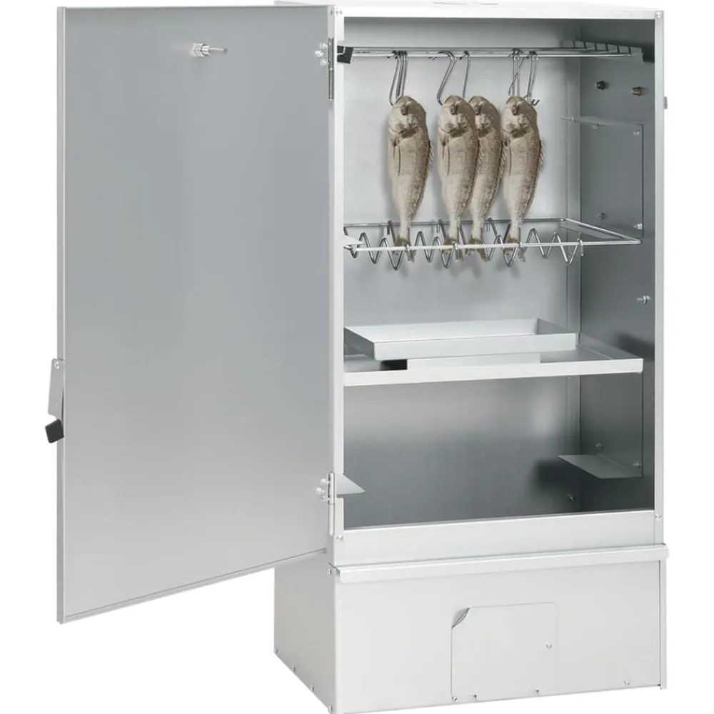 vidaXL Cocina Y Comedor-Horno ahumador de BBQ con generador humo frío acero galvanizado