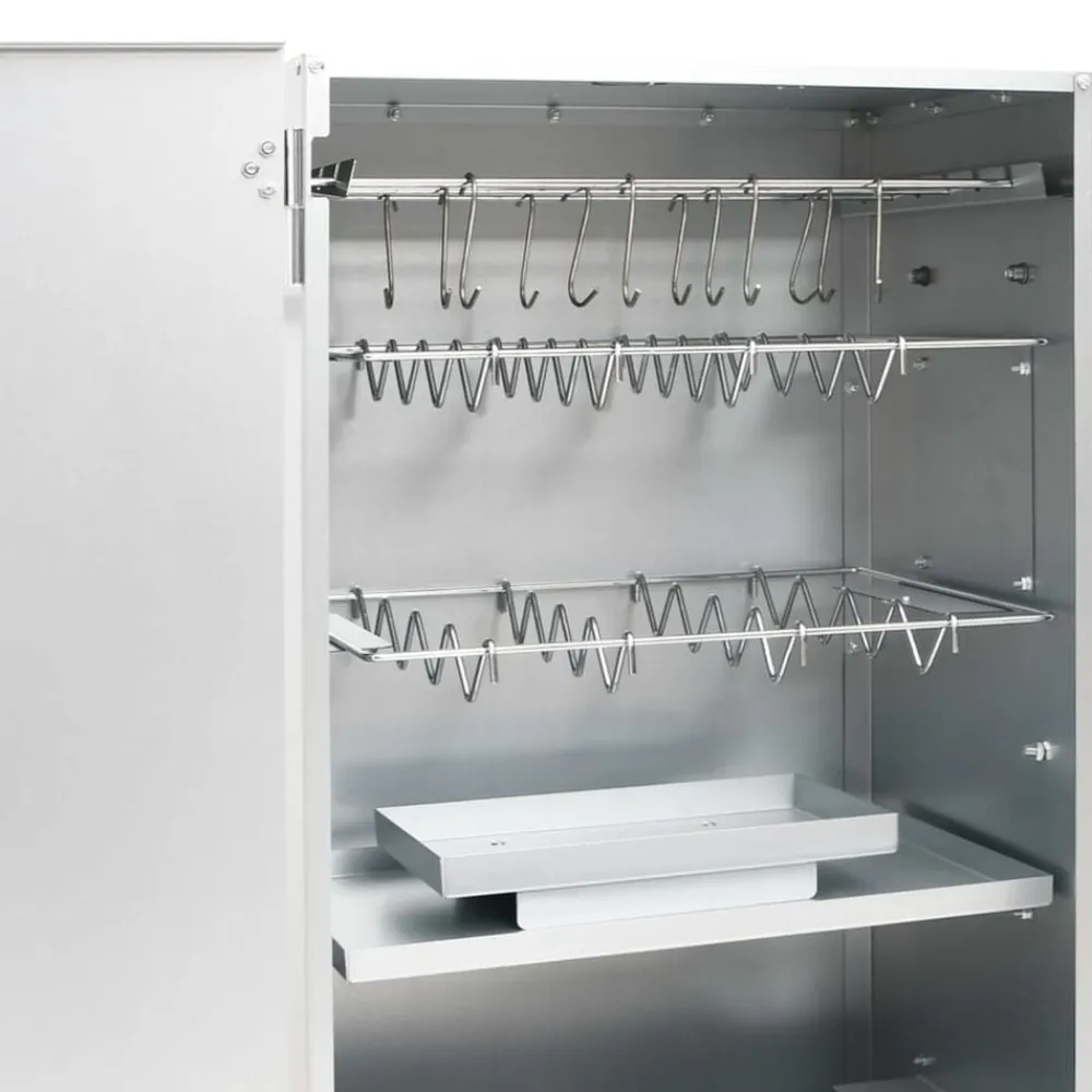 vidaXL Cocina Y Comedor-Horno ahumador de BBQ con generador humo frío acero galvanizado