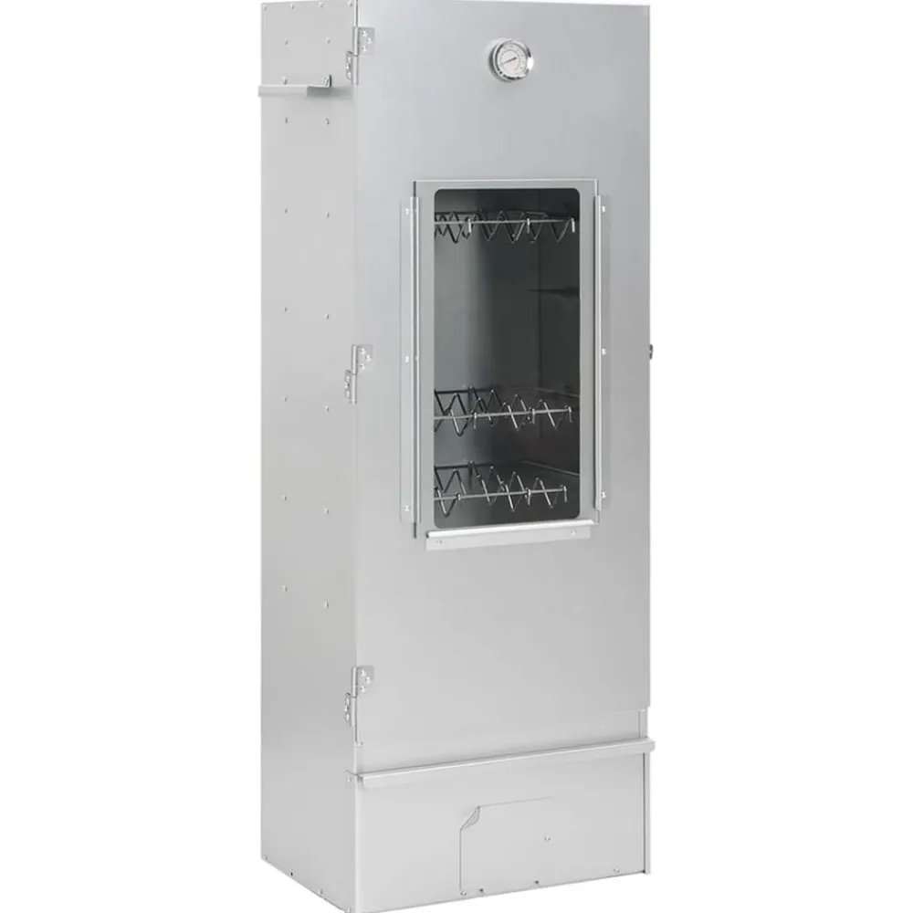 vidaXL Horno ahumador de BBQ con generador humo frío acero galvanizado New