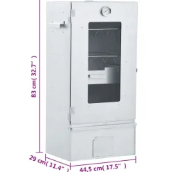 vidaXL Cocina Y Comedor-Horno ahumador de BBQ con generador humo frío acero galvanizado